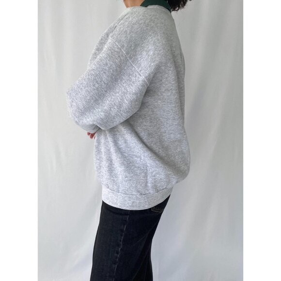 90s vintage christmas holiday wreath graphic collared graphic pullover sweater - Picture 3 of 7